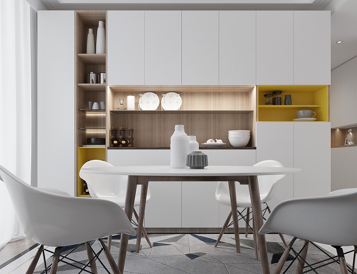 客餐厅餐边柜效果图