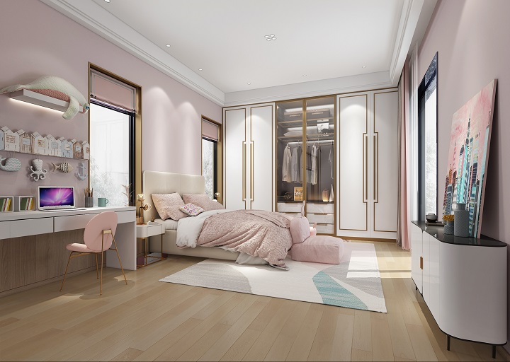 女儿房衣柜效果图